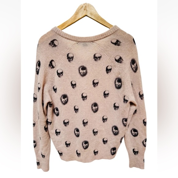 Skull Cashme Riley 100% Cashmere Jumper Sweater Dusty Pink Women’s Sz XS - Picture 5 of 8